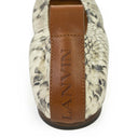 WHITE BALLERINE AVEC FAUX EXOTIQUE FLATS