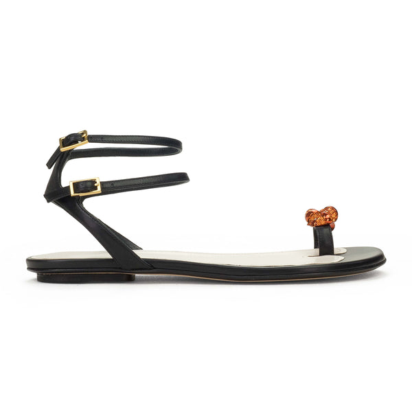 BLACK SANDALES BIJOUX MELODIE PUMPS