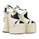 WHITE SMILE 105 PLATFORM SANDALS HEELS
