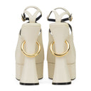 WHITE SMILE 105 PLATFORM SANDALS HEELS