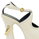 WHITE SMILE 105 PLATFORM SANDALS HEELS