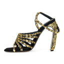 BLACK J 105MM SANDALS HEELS