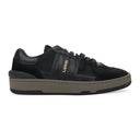 BLACK TENNIS LOW TOP SNEAKERS