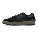 BLACK TENNIS LOW TOP SNEAKERS