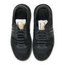 BLACK TENNIS LOW TOP SNEAKERS