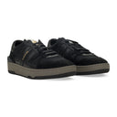 BLACK TENNIS LOW TOP SNEAKERS