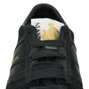 BLACK TENNIS LOW TOP SNEAKERS