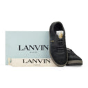 BLACK TENNIS LOW TOP SNEAKERS