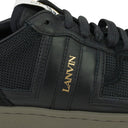 BLACK TENNIS LOW TOP SNEAKERS