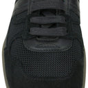 BLACK TENNIS LOW TOP SNEAKERS
