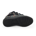 BLACK/MULTICOLOR CURB SNEAKERS