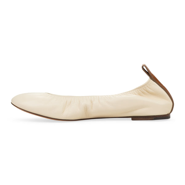 BEIGE BALLERINA FLATS