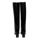 BLACK BANANA HEEL 80MM LARGE KNEE-HIGH BOOTS