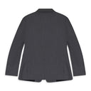 GRAY SINGLE BREASTED FLAP POCKETS BLAZER