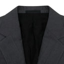 GRAY SINGLE BREASTED FLAP POCKETS BLAZER