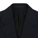 BLUE SINGLE BREASTED FLAP POCKETS JACKET BLAZER