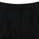 BLACK STRAIGHT TAILORED CIGARETTE PANTS