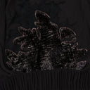 BROWN LACE V NECK FLARE SHORT DRESS