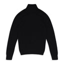 BLACK ROL NECK WOOL SILK SWEATSHIRT