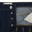 BLUE TWISTED DENIM BAGGY STRAIGHT-FIT JEANS