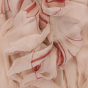PINK ILLUSION PRINT PLISSE GOWN