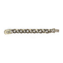 SILVER MINI CROSS FLORAL BRACELET