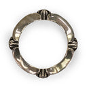 SILVER CROSS AND BONE RING