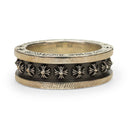 SILVER/BLACK MINI PLUS RING