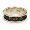 SILVER/BLACK MINI PLUS RING