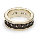 SILVER/BLACK MINI PLUS RING