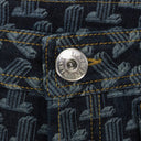 BLUE SLIM DENIM STRAIGHT-FIT JEANS