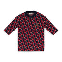 NAVY 3D JL KNIT SS T-SHIRT