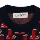 NAVY 3D JL KNIT SS T-SHIRT