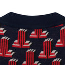 NAVY 3D JL KNIT SS T-SHIRT
