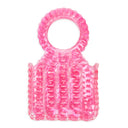 PINK SQUARE BASKET TINY TOTE BAG
