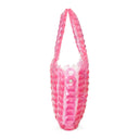 PINK SQUARE BASKET TINY TOTE BAG