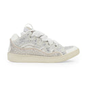 WHITE/SILVER CURB SNEAKERS