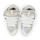 WHITE/SILVER CURB SNEAKERS