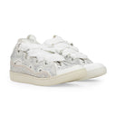 WHITE/SILVER CURB SNEAKERS
