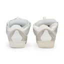WHITE/SILVER CURB SNEAKERS