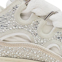 WHITE/SILVER CURB SNEAKERS
