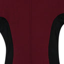 BURGUNDY MIX MEDIA TIGHT KNIT BLOUSE