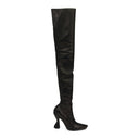 BLACK CUISSARDES TALON OVER THE KNEE BOOTS