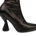 BLACK CUISSARDES TALON OVER THE KNEE BOOTS