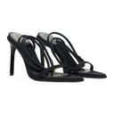 BLACK/BLACK ELEGANT FEMME SANDAL PUMPS
