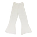 WHITE SCALLOP STRAIGHT PANTS