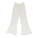 WHITE SCALLOP STRAIGHT PANTS