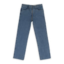 BLUE ZIP THROUGH STRAIGHT-FIT JEANS