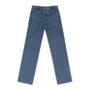 BLUE ZIP THROUGH STRAIGHT-FIT JEANS