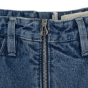 BLUE ZIP THROUGH STRAIGHT-FIT JEANS